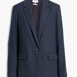 Vince Dark Blue Pinstripe Blazer Wool Blend size 8
